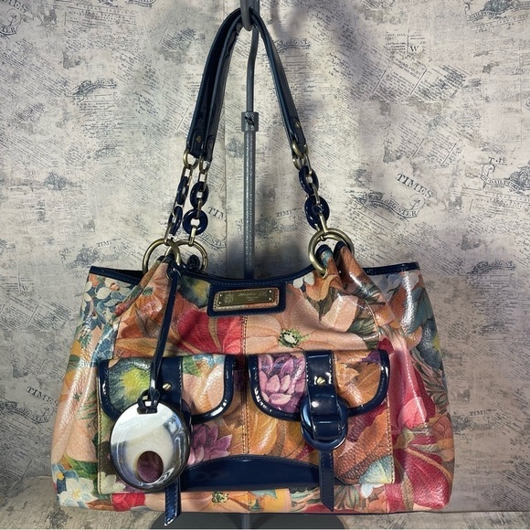 Lifestyle By Sharif Original 1827 Floral Satchel - Picture 1 of 16